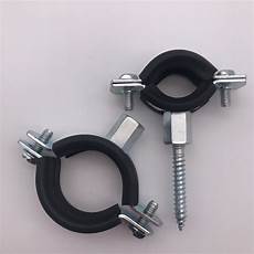 Long Wood Screw Pipe Clamps With Rubber