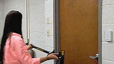 Lock And Hinge Place On Machine